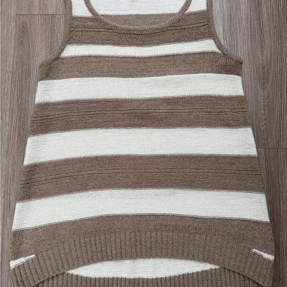Tops - Striped Sleeveless Knit Top
